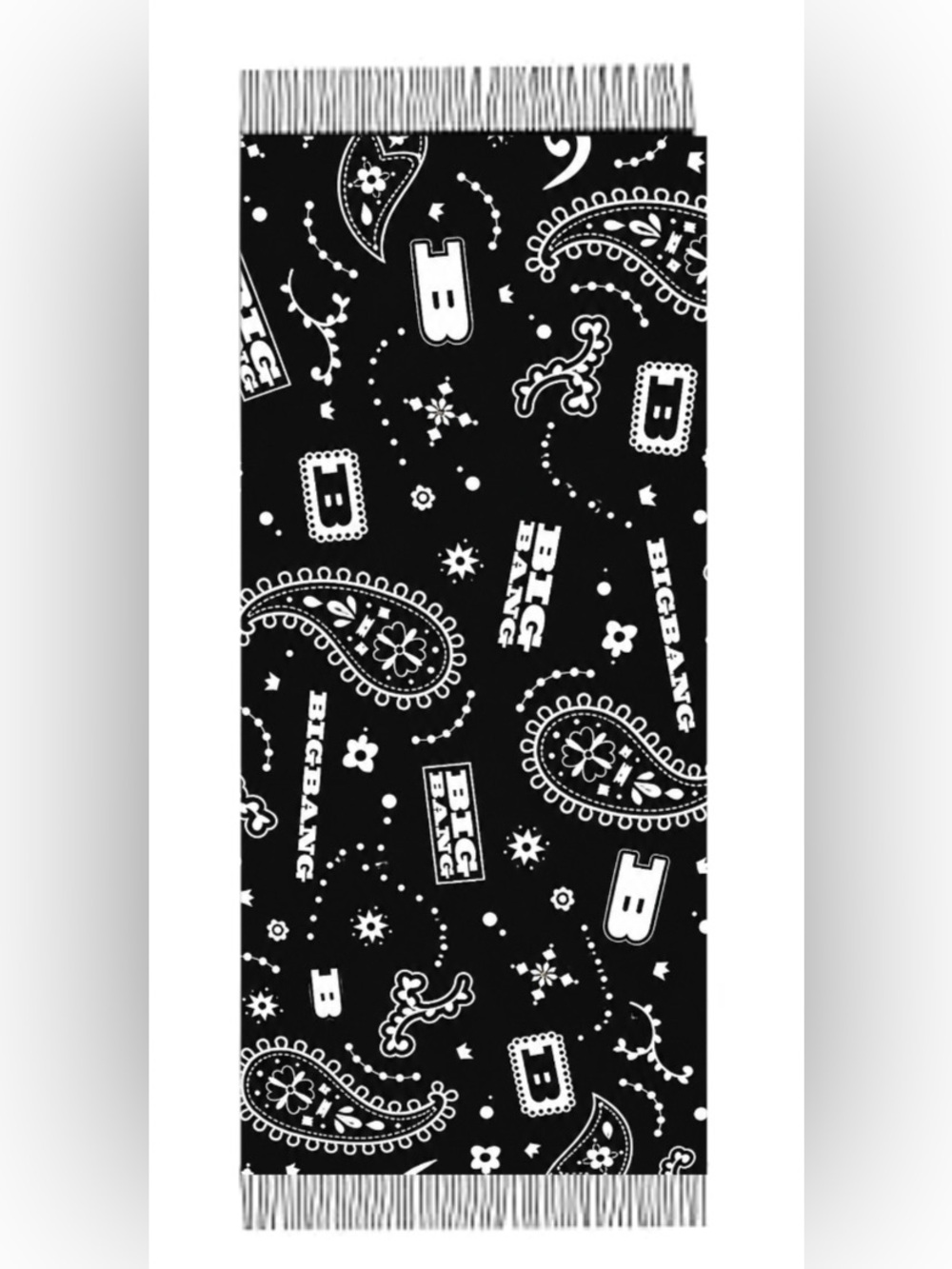 Big Bang Black Paisley Bandana Scarf